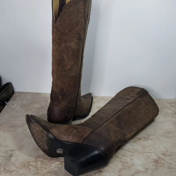 Shyanne Brown Heeled Western Cowgirl Boots Size 8.5 - Picture 6 of 7